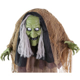 Haunted Hill Farm - Animatronic Talking Hunchback Witch with Movement and Lights for Scary Halloween Decoration