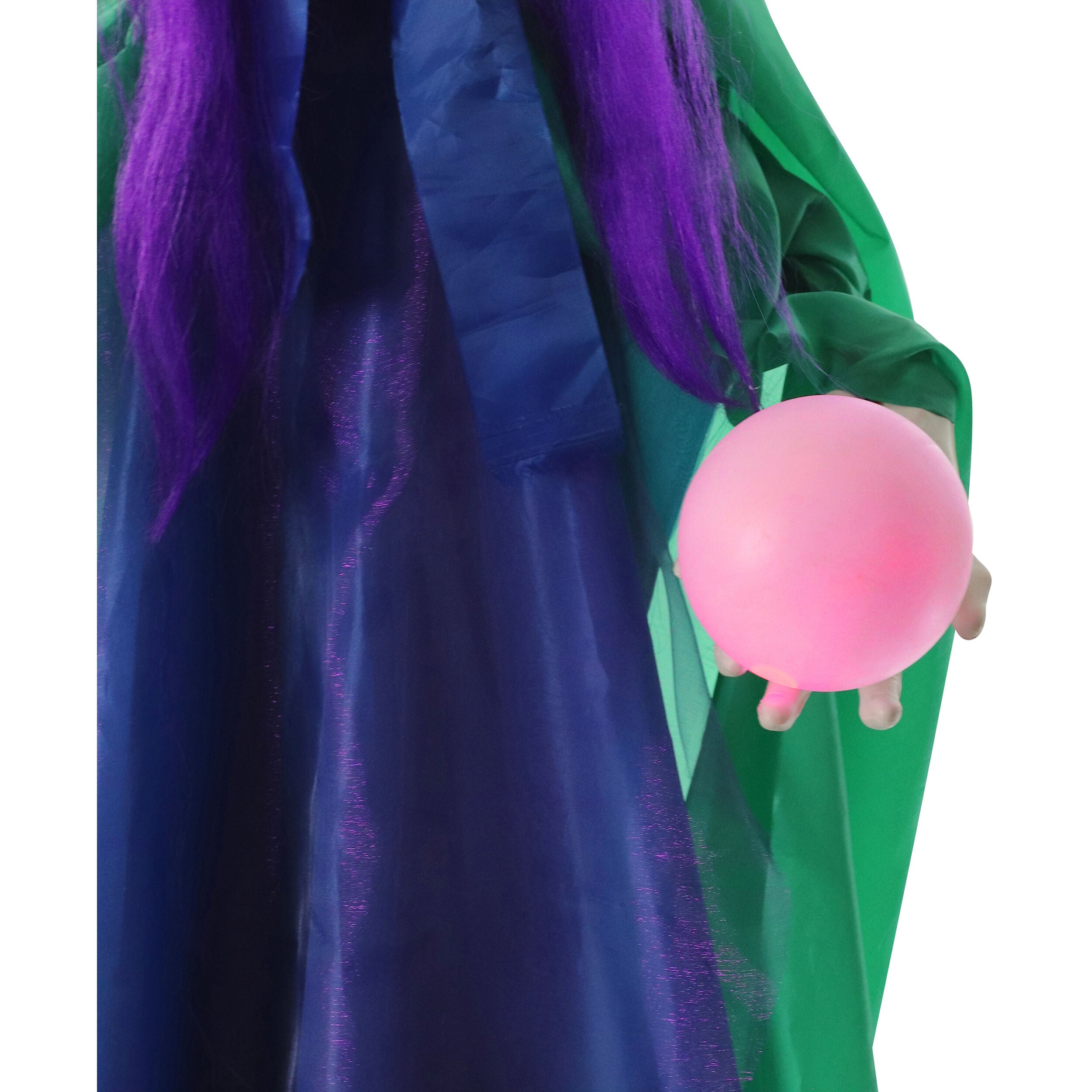 Haunted Hill Farm - Animatronic Talking Fortune Teller Witch with Movement and Light-Up Crystal Ball for Scary Halloween Decoration