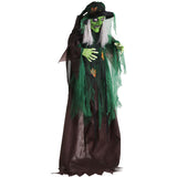 Haunted Hill Farm - Animatronic Talking Forest Witch with Movement and Lights for Scary Halloween Decoration