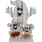 Haunted Hill Farm - 16-In. Ghost Family Battery-Operated Wooden Centerpiece with Lights and Timer for Halloween Tabletop Decoration