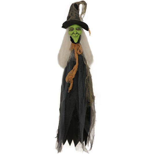 Haunted Hill Farm -  2.5-ft. Staked Witch, Indoor/Covered Outdoor Halloween Decoration, LED Red Eyes