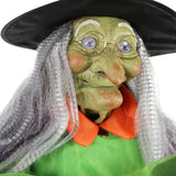 Haunted Hill Farm - 6-Ft. Tall Motion-Activated Cauldron Witch by SVI, Premium Talking Halloween Animatronic, Plug-In