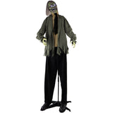 Haunted Hill Farm -  Life-Size Animatronic Zombie, Indoor/Outdoor Halloween Decoration, Red Flashing Eyes, Poseable