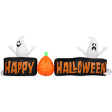 Haunted Hill Farm - 8-Ft. Wide Pre-lit Inflatable Happy Halloween Sign