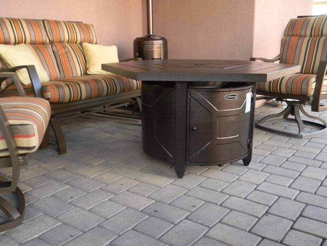 Hiland Fire Pits Hiland Patio Heaters Hammered Bronze Hexagon Fire Pit