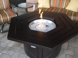 Hiland Fire Pits Hiland Patio Heaters Hammered Bronze Hexagon Fire Pit