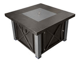Hiland Fire Pits Hiland Patio Heaters Outdoor Fire Pit in Hammered Bronze and Stainless Steel