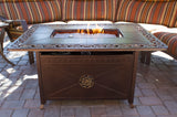 Hiland Fire Pits Hiland Patio Heaters Outdoor Propane Aluminum Fire Pit with Scroll Design