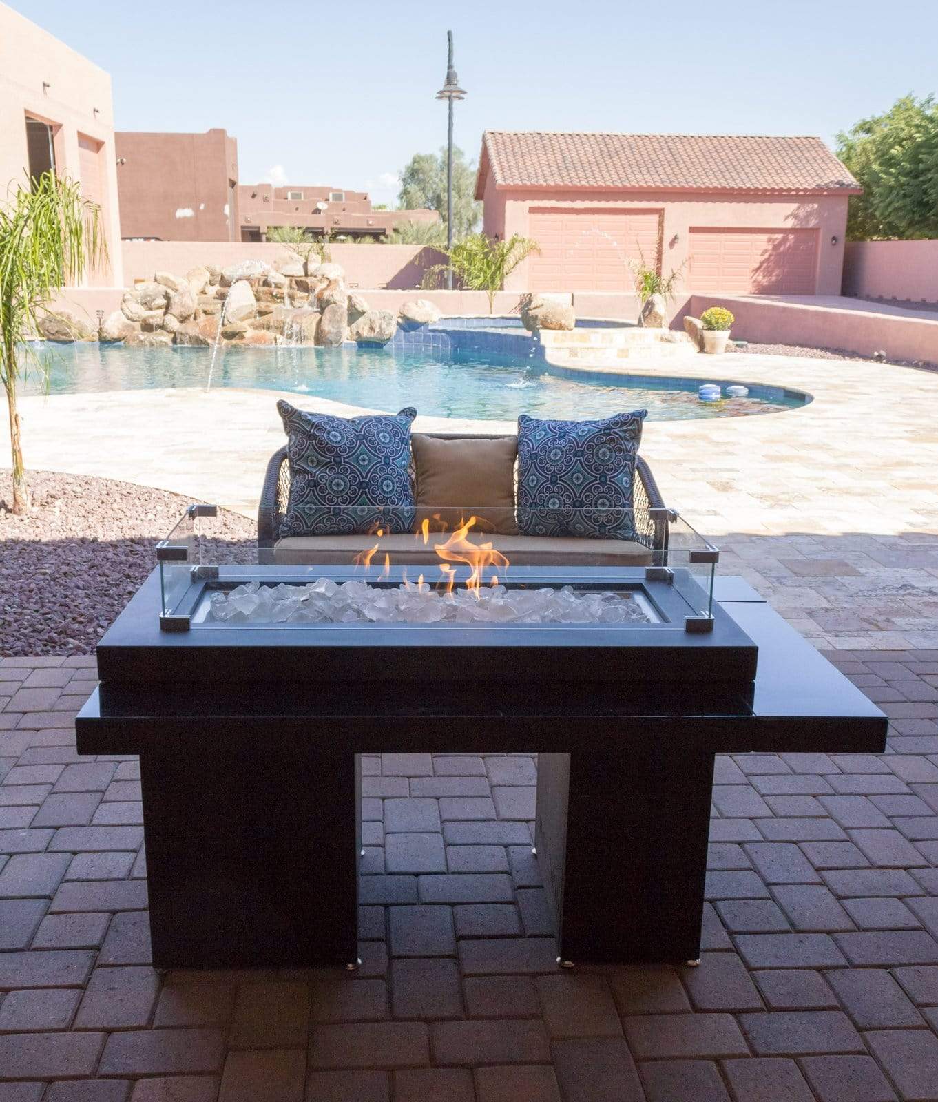 Hiland Patio Heaters Two Tiered Firepit in Black Mocha GSF-RFP