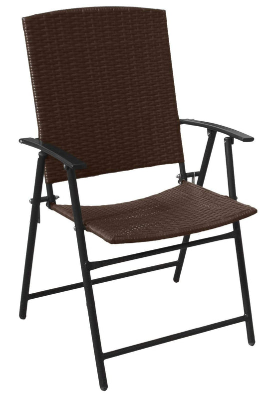 Hiland Outdoor Chairs Hiland Patio Heaters Patio Chair in Dark Brown Wicker