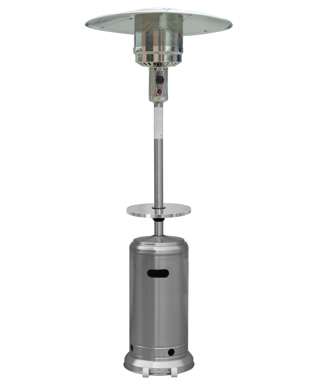 Hiland Patio Heaters Parasol Patio Heaters Hiland Patio Heaters Outdoor Patio Heater with Wheel in Stainless Steel