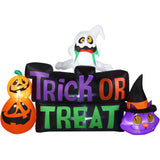 Haunted Hill Farm - 8-Ft. Wide Pre-lit Inflatable Trick or Treat Sign
