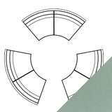 Harmonia Living - Arden 3 Piece Curve Sectional Set - Canvas Spa | HL-ARD-CH-3CSEC-SP