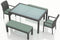 Harmonia Living - District 5 Piece 6-Seat Bench Dining Set - Canvas Spa | HL-DIS-TS-6BDS-SP