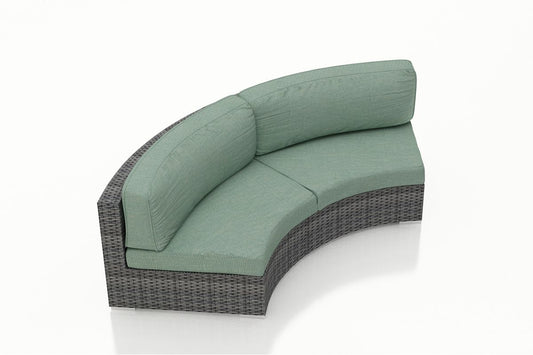 Harmonia Living - District Curved Loveseat - Canvas Spa | HL-DIS-TS-CLS-SP