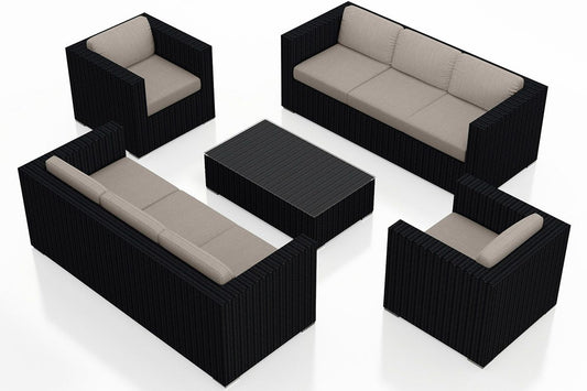 Harmonia Living - Urbana 5 Piece Double Sofa Set - Canvas Flax | HL-URBN-CB-5S2S-CF