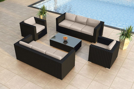 Harmonia Living - Urbana 5 Piece Double Sofa Set - Canvas Flax | HL-URBN-CB-5S2S-CF