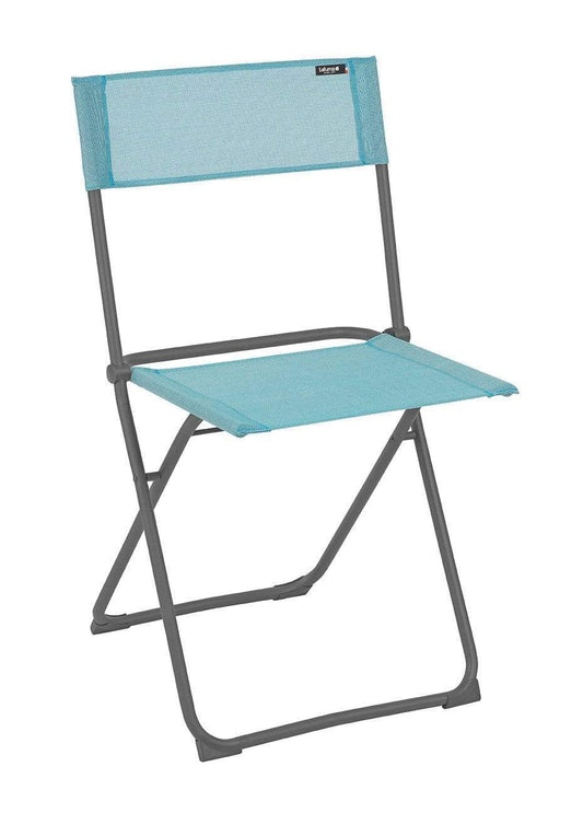 HomeRoots Outdoors Beach Chairs Lac / Frame: powder coated finish (100% polyester powder Folding Chair - Set of 2 - Basalt Steel Frame - Lac Fabric