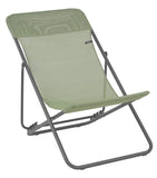 HomeRoots Outdoors Beach Chairs Moss / Frame: powder coated finish (100% polyester powder Folding Sling Chair - Set of 2 - Basalt Steel Frame - Moss Fabric