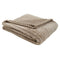 HomeRoots Outdoors Home Decor > Throws 50" X 60" Beige, Ultra Soft Ribbed Style - Throw
