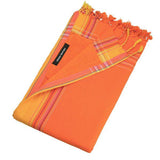 HomeRoots Outdoors Home Decor > Throws Red/Orange / Cotton, Towel, Polyester 0.82" X 1.31" X 0.07" Spritz Cotton, Polyester Kikoy-Towel