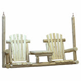 HomeRoots Outdoors Living Room > Seating Options > Chairs Natural / Wood 71" X 24" X 49"  Natural Wood Tete-A-Tete Porch Swing