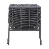 HomeRoots Outdoors Outdoor Chairs Gray / Polyethylene 28.7" X 30.7" X 31" Gray Polyethylene Beach Chair