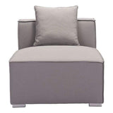 HomeRoots Outdoors Outdoor Chairs Gray / Sunproof Fabric 29.5" X 34.6" X 25.4" Middle Gray Chair
