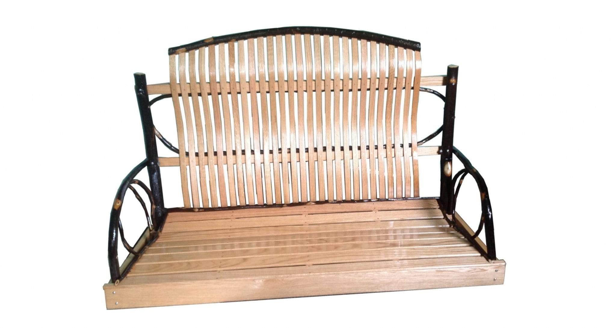 HomeRoots Outdoors Outdoor Chairs Natural / Hardwood 35" X 20" X 53" Natural Hardwood Swing-Oak