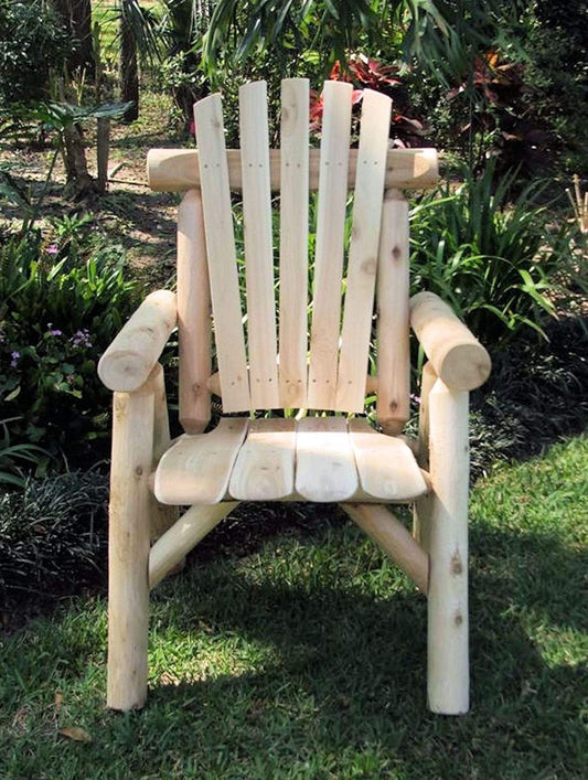 HomeRoots Outdoors Outdoor Chairs Natural / Wood 28" X 26" X 42" Natural Wood Dining Chair