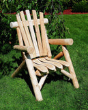 HomeRoots Outdoors Outdoor Chairs Natural / Wood 28" X 30" X 39"  Natural Wood Lounge Chair
