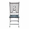 HomeRoots Outdoors Outdoor Chairs Silver, White / Mosaic/Metal Chic Mosaic/Metal Garden Chair, Brown
