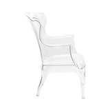 HomeRoots Outdoors Outdoor Chairs Transparent / Polycarbonate 28.3" X 30.5" X 38" Transparent Polycarbonate Chair