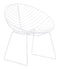 HomeRoots Outdoors Outdoor Chairs White / Steel 33.9" x 22.4" x 32.1" White, Steel, Outdoor Lounge Chair - Set of 2