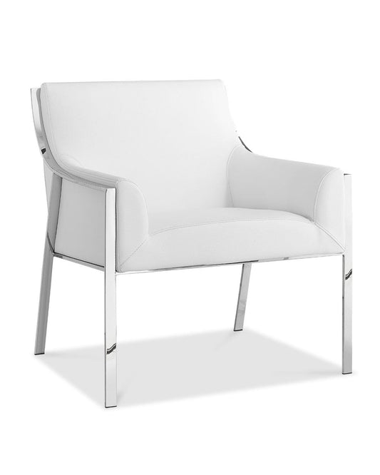 HomeRoots Outdoors Outdoor Chairs White / Wicker 31" X 33" X 30" White Stainless Steel Armed Chair