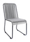 HomeRoots Outdoors Outdoor Dining Chairs Black & Dark Gray / Steel & Rope 18.9" x 25.2" x 36.2" Black & Dark Gray, Steel & Rope, Dining Chair - Set of 2