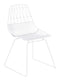 HomeRoots Outdoors Outdoor Dining Chairs White / Steel 20.9" x 20.9" x 32.7" White, Steel, Dining Chair - Set of 2