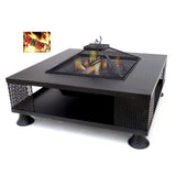 HomeRoots Outdoors Outdoor Furniture > Fire Pits black / Metal Well Designed Scorching Metal Fire Pit, Black
