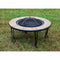 HomeRoots Outdoors Outdoor Furniture > Fire Pits Green and Gray / Cast Iron, Ceramic Contemporary Style Fire Pit, Black