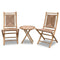 HomeRoots Outdoors Outdoor Furniture > Outdoor Furniture Set Natural / Bamboo 36" Natural Bamboo Sea Grass Triangle Weave 2 Chairs and a Table Bistro Set