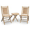 HomeRoots Outdoors Outdoor Furniture > Outdoor Furniture Set Natural / Bamboo 36" Natural Bamboo Sea Grass Weave 2 Chairs and a Table Bistro Set