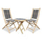 HomeRoots Outdoors Outdoor Furniture > Outdoor Furniture Set Natural/Brown / Bamboo 36" Natural Bamboo Resin Weave 2 Chairs and a Table Bistro Set