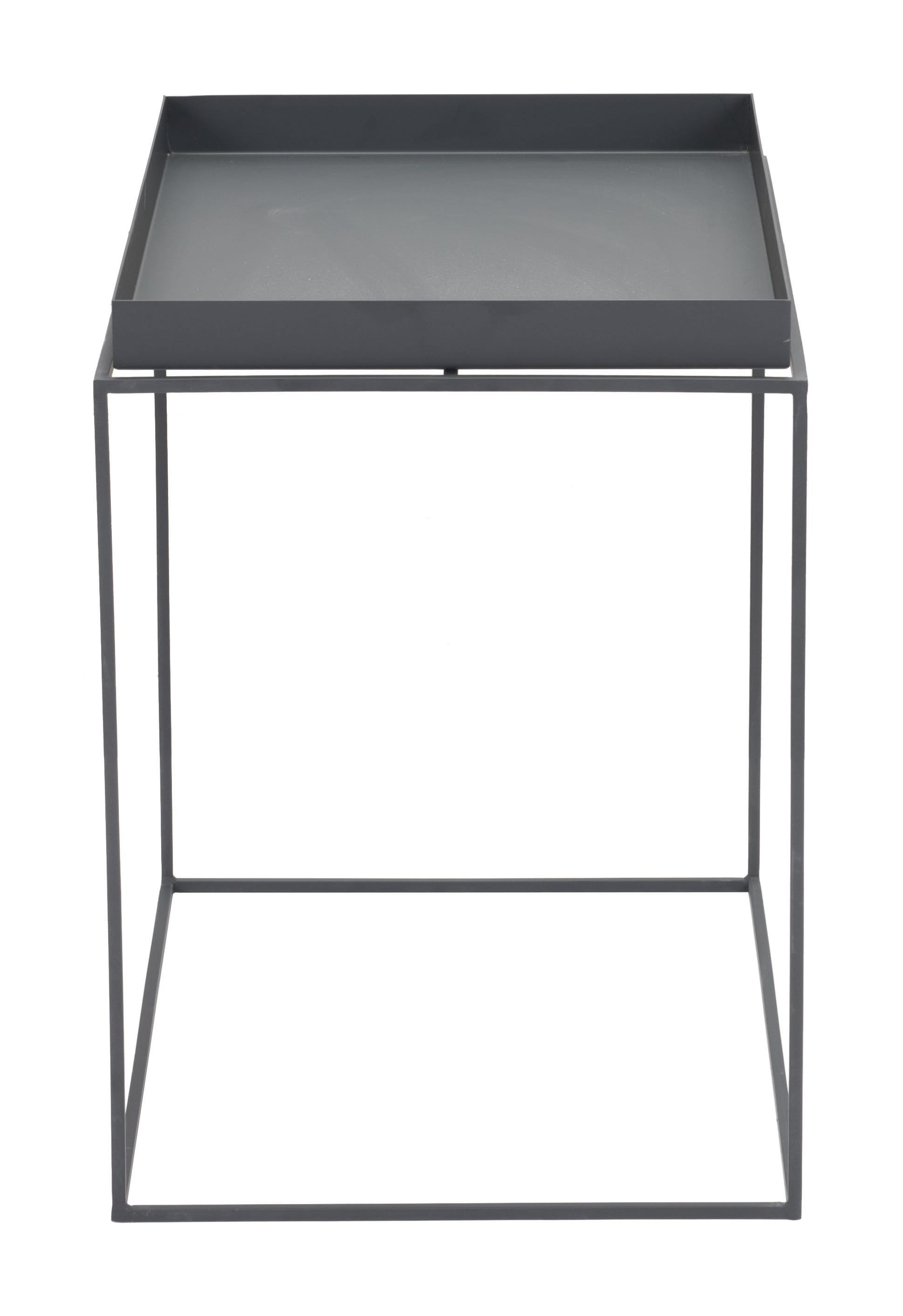 HomeRoots Outdoors Outdoor Furniture > Outdoor Tables Black / Steel 23.6" x 23.6" x 15.7" Black, Steel, Nesting Table