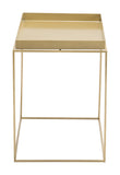 HomeRoots Outdoors Outdoor Furniture > Outdoor Tables Gold / Steel 23.6" x 23.6" x 15.7" Gold, Steel, Nesting Table