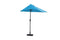 HomeRoots Outdoors Table Umbrellas Blue / Fabric 110" X 10" Blue iron Side Wall Umbrella