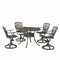 Homestyles Outdoor Dining Set Homestyles - Largo Taupe 5 Piece Dining Set with Swivel Chairs | 5561-305