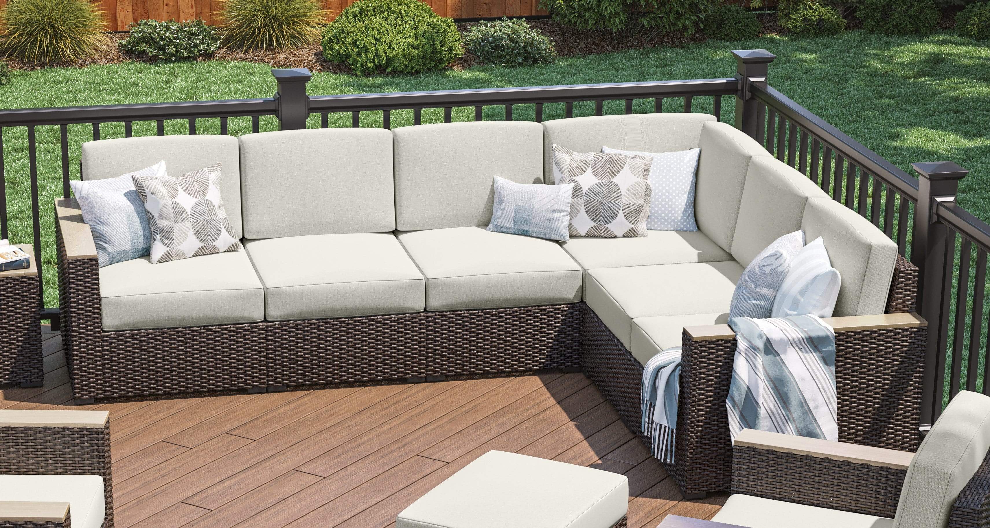 Homestyles Outdoor Sectional Palm Springs Outdoor 6 Seat Sectional by Homestyles