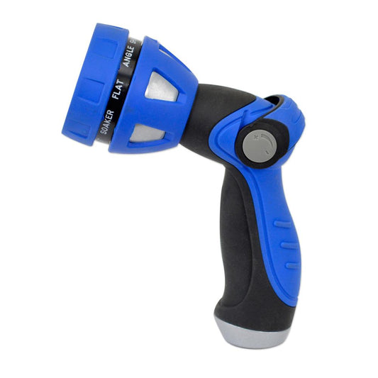 HoseCoil Cleaning HoseCoil Thumb Lever Nozzle w/Metal Body  Nine Pattern Adjustable Spray Head [WN815]