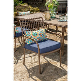 Hanover - Summerland 7-piece Outdoor Dining Set With 4 Dining Chrs, 2 Swivel Chrs, and 68"x40" Rect. Table - Navy/Alum - SUMDN7PCSW2-NVY