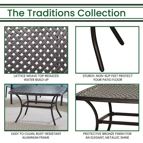 Hanover - Traditions Alumicast Coffee Table - Outdoor Dining Table - TRADCFTBL